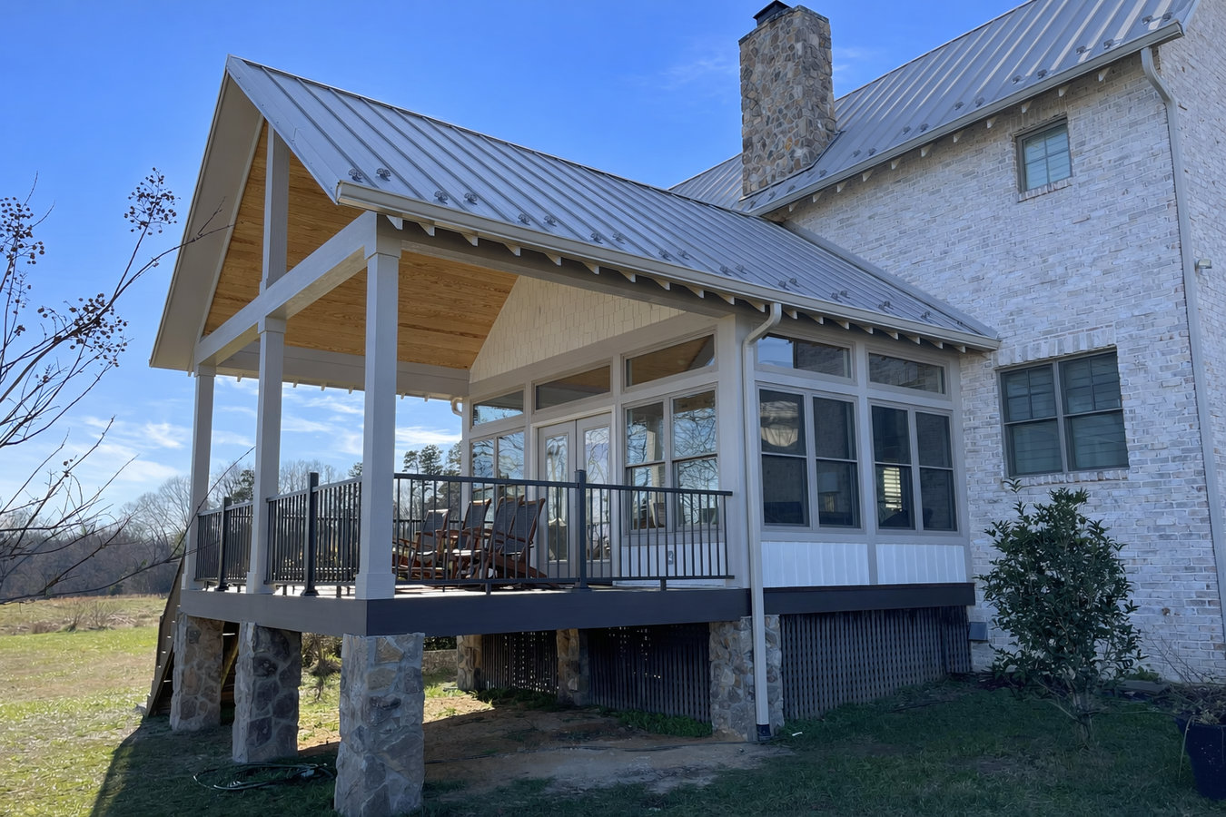 Patio-to-sunroom conversion